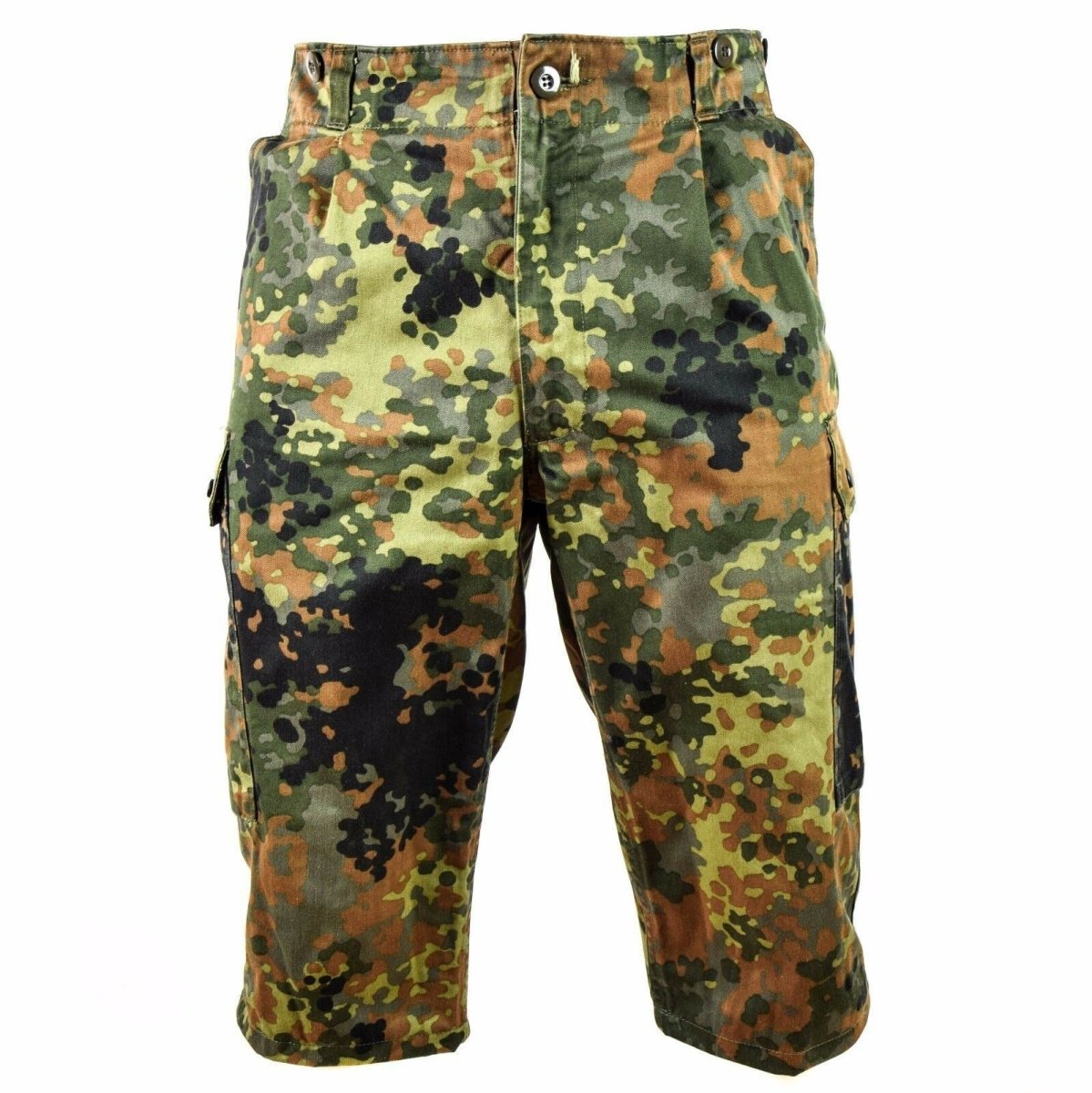 Original German Army Shorts Combat Field Flecktarn Camouflage Bermuda