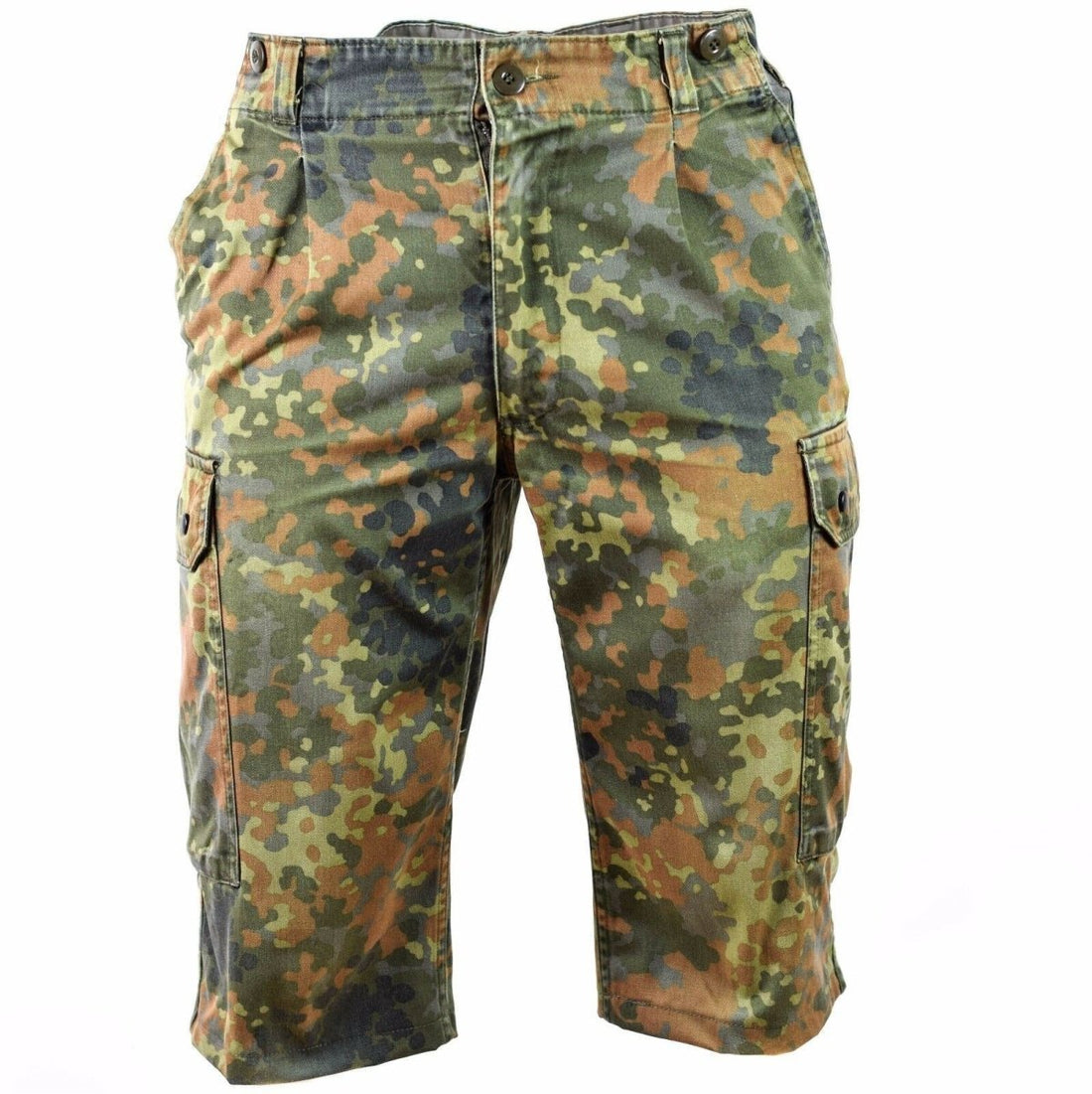 Original German Army Shorts Combat Field Flecktarn Camouflage Bermuda