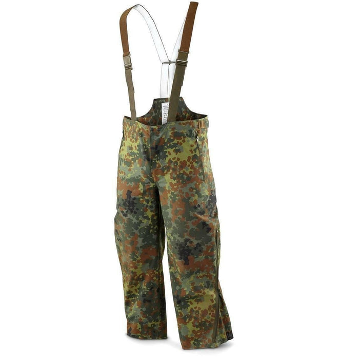 Original tyska armébyxor GoreTex Bib n Brace Flecktarn byxor overall regn - GoMilitar