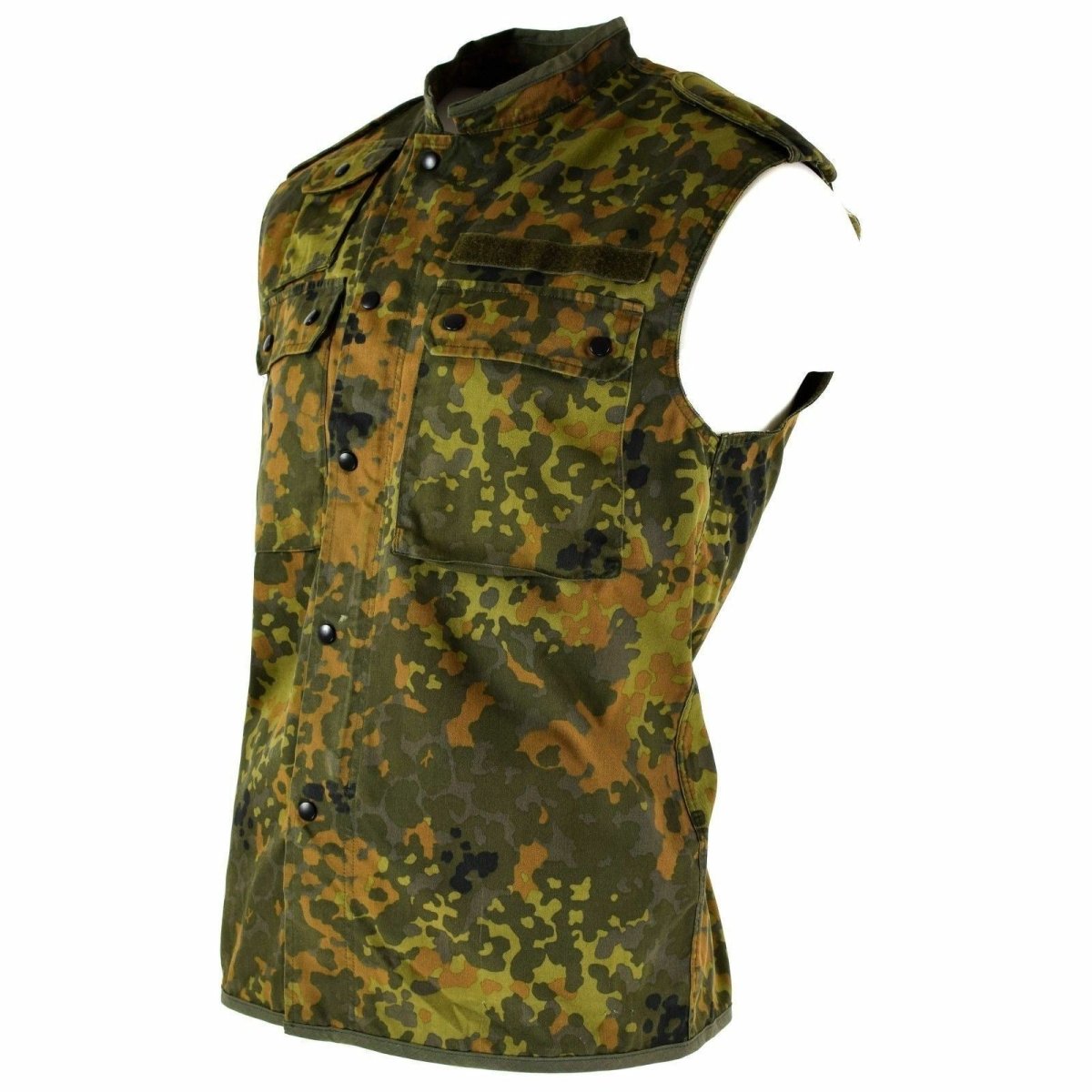 Original tysk armé väst dragkedja flecktarn camo taktisk strid bw armé fråga