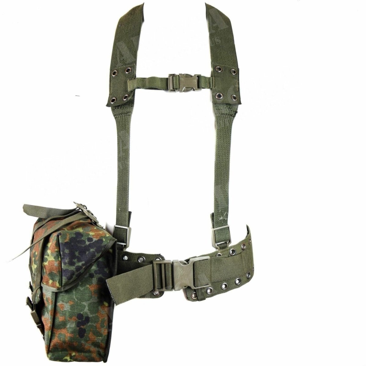 Original German Army Webbing Rig System 3 Pieces Tactical Belt Y-remssele