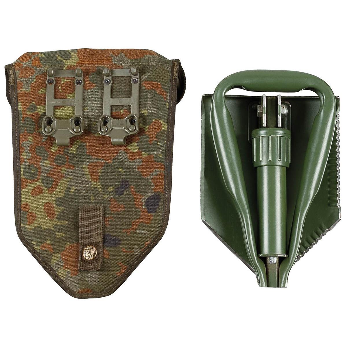 Original tyska BW Army Folding Shovel. Överlevnad utomhus grön spade