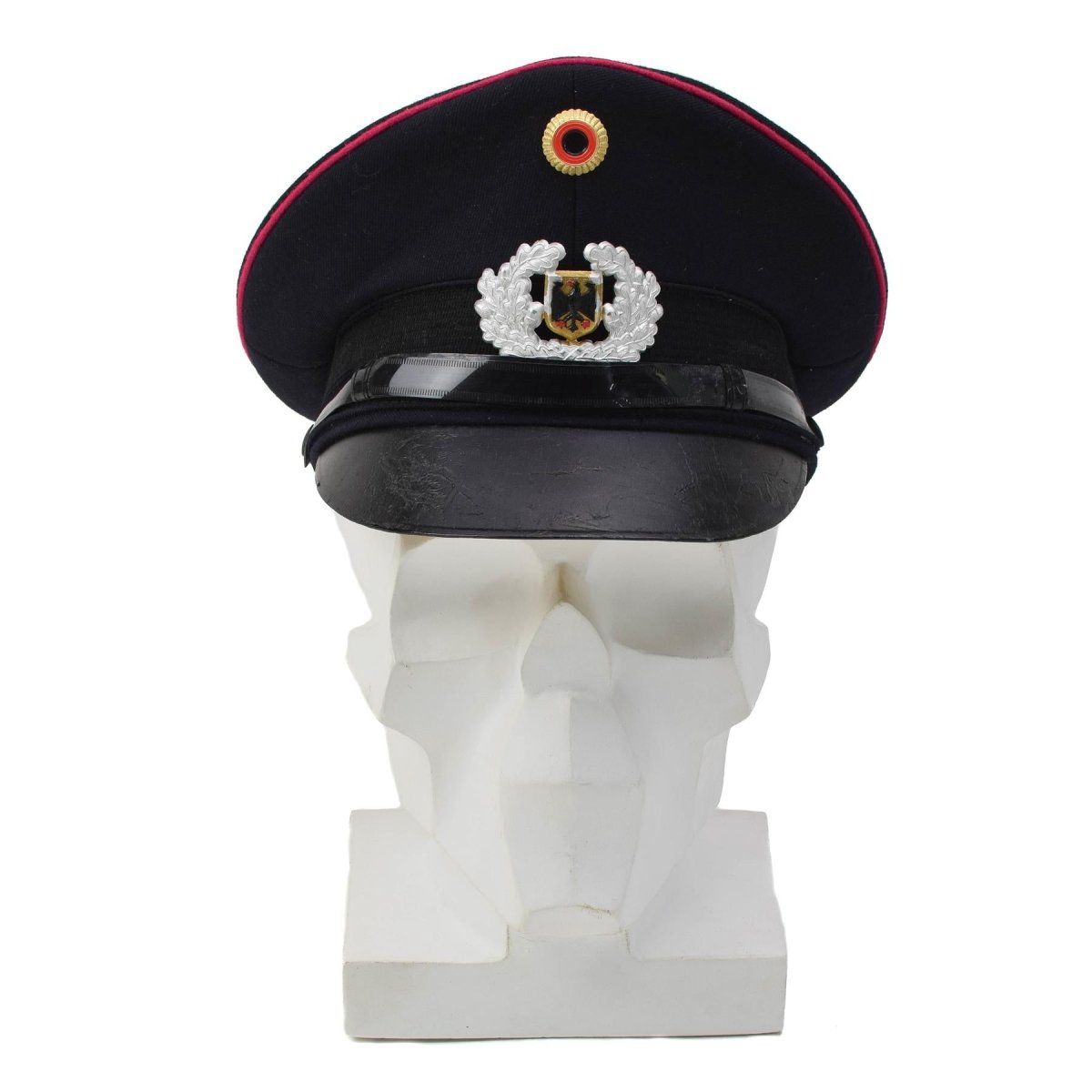 Original tyska brandkåren Peaked Cap Cockade BGS Badge Blå