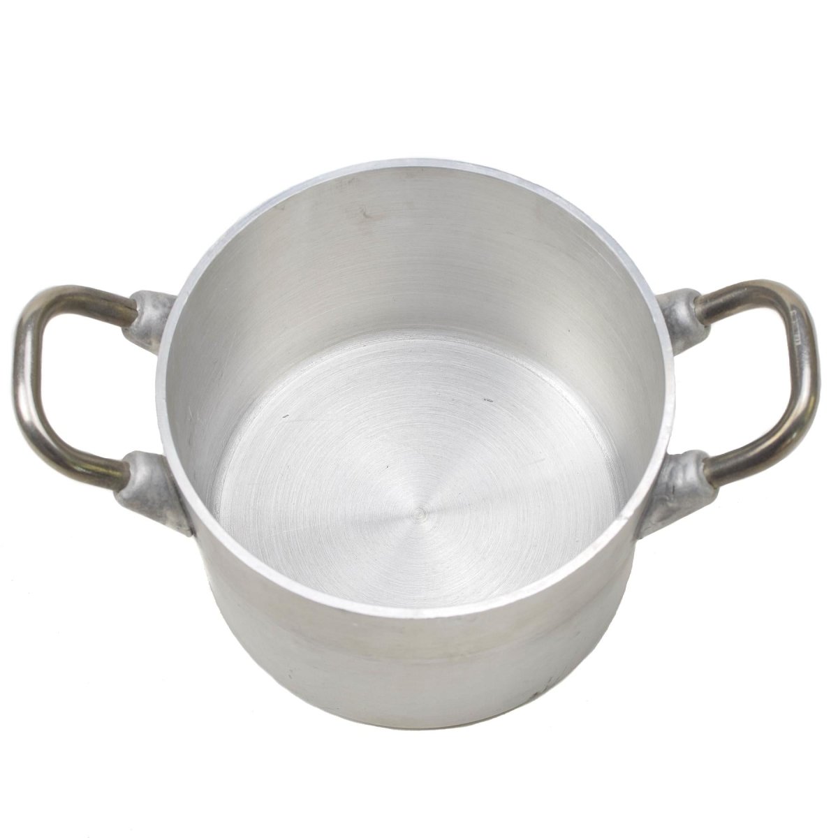 Original tysk militär aluminium 2 liter potten lock vandring bw armé mess kit ny