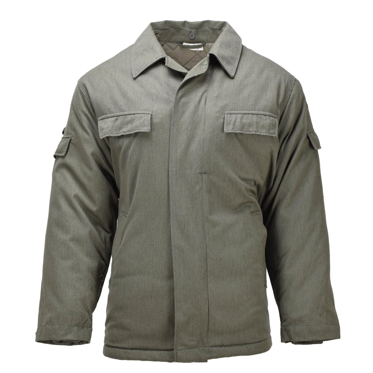 Original tysk militär DDR Fältrock Army Issue Vintage Surplus Olive