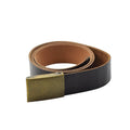 Original tyska militära läderbyxor Bälte Bundesmarine Army Navy Black