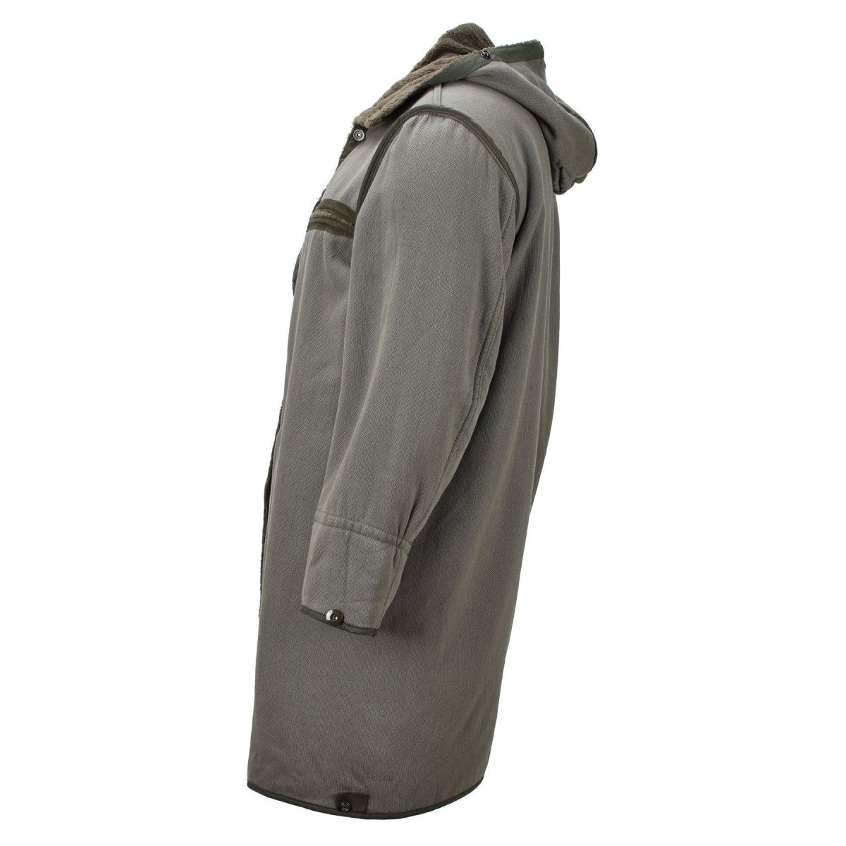 Original tyska militären Long Parka faux päls foder Thermal Hooded Army Olive