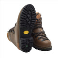 Original tyska militärarmén vandringskängor Läder Vibram Outdoor Brun