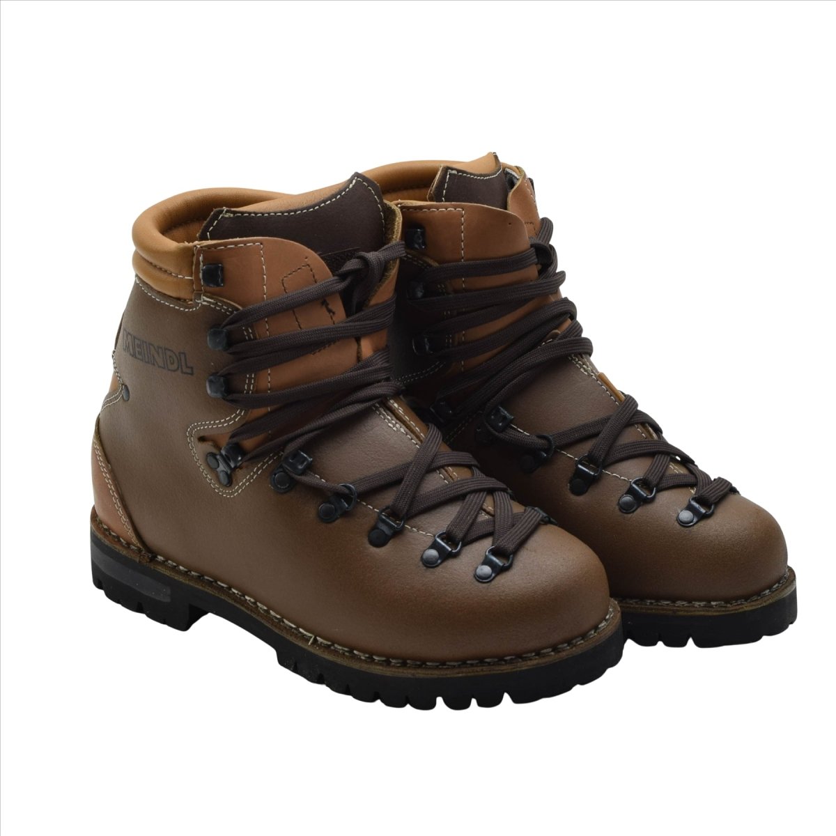 Original tyska militärarmén vandringskängor Läder Vibram Outdoor Brun