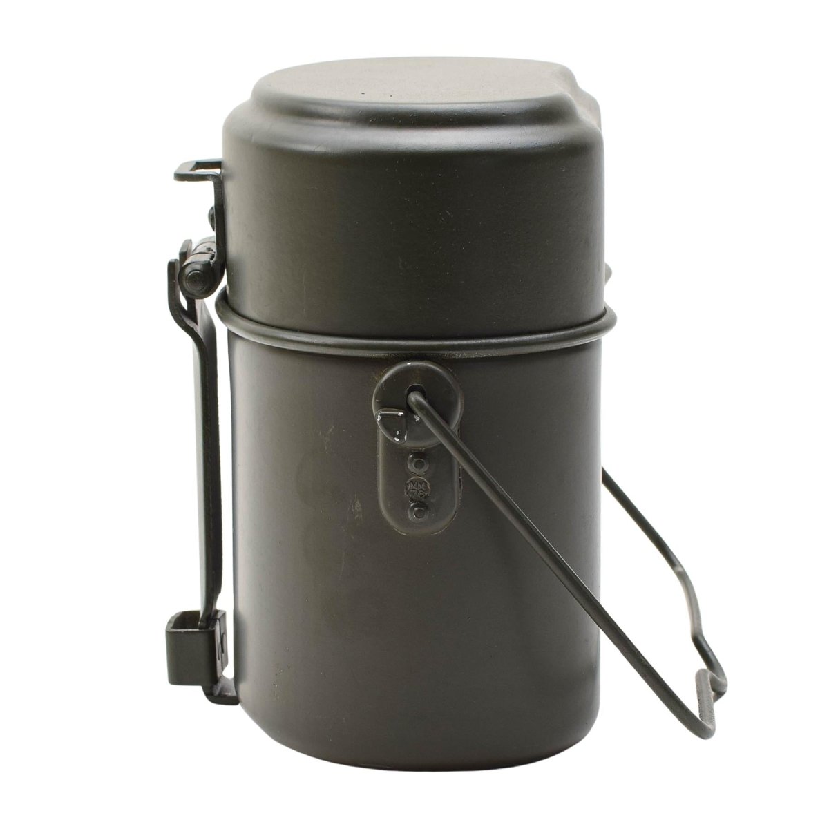 Original German Military Mess Kit Aluminium 3 Delar Pot Lock Behållare Olive