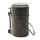 Original German Military Mess Kit Aluminium 3 Delar Pot Lock Behållare Olive