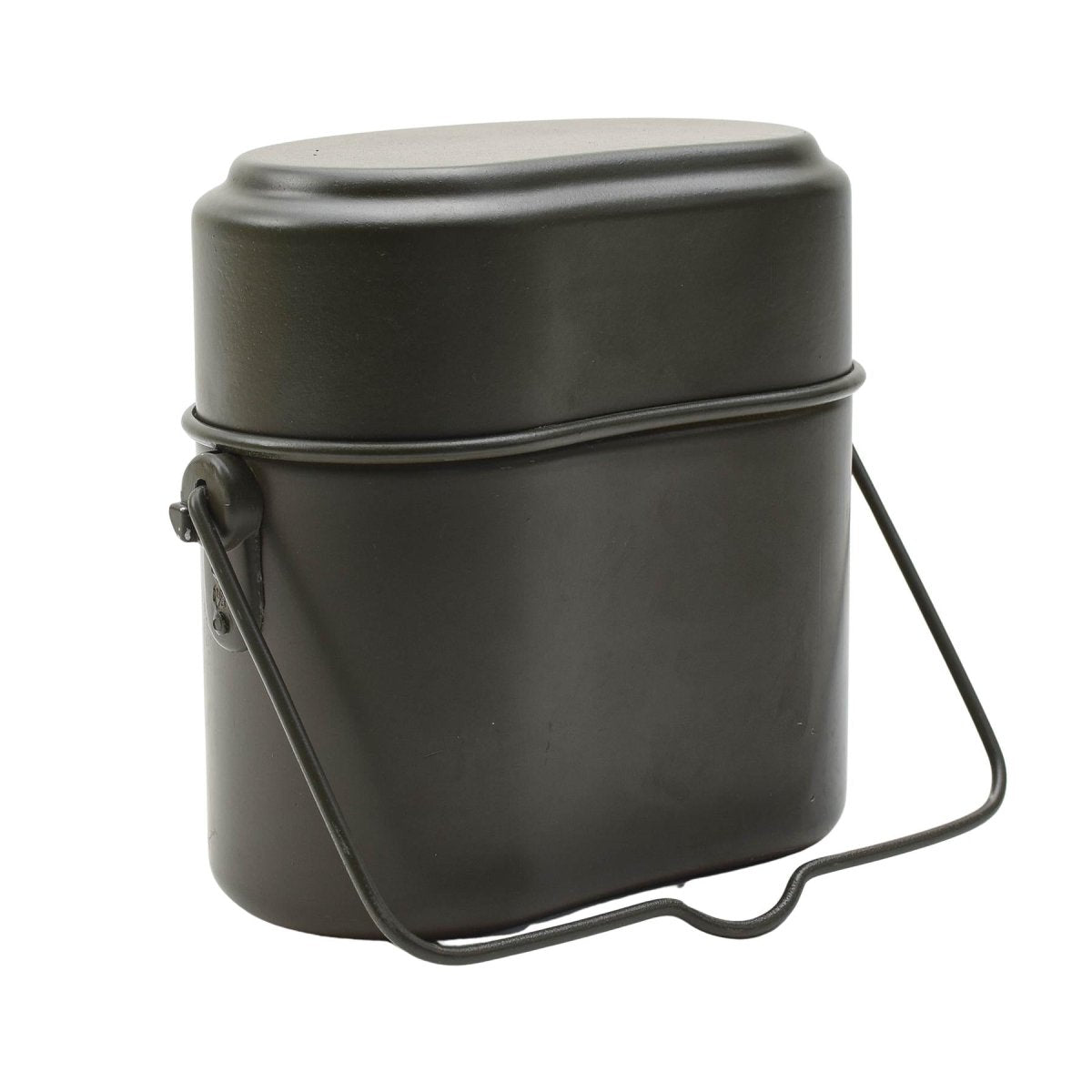 Original German Military Mess Kit Aluminium 3 Delar Pot Lock Behållare Olive