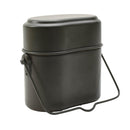 Original German Military Mess Kit Aluminium 3 Delar Pot Lock Behållare Olive