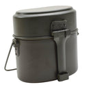 Original German Military Mess Kit Aluminium 3 Delar Pot Lock Behållare Olive