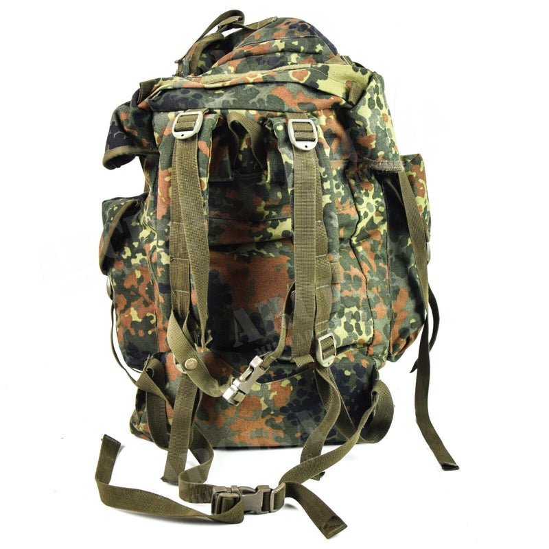 Original tysk militär taktisk ryggsäck 65L Combat Rucksack Flecktarn Camo