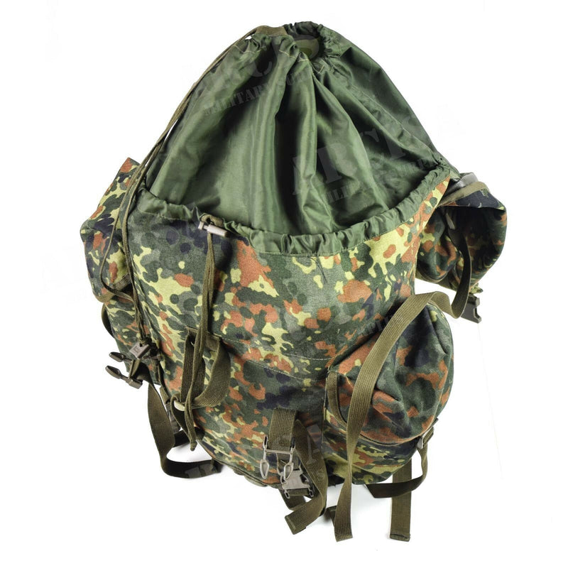 Original tysk militär taktisk ryggsäck 65L Combat Rucksack Flecktarn Camo
