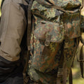 Original tysk militär taktisk ryggsäck 65L Combat Rucksack Flecktarn Camo