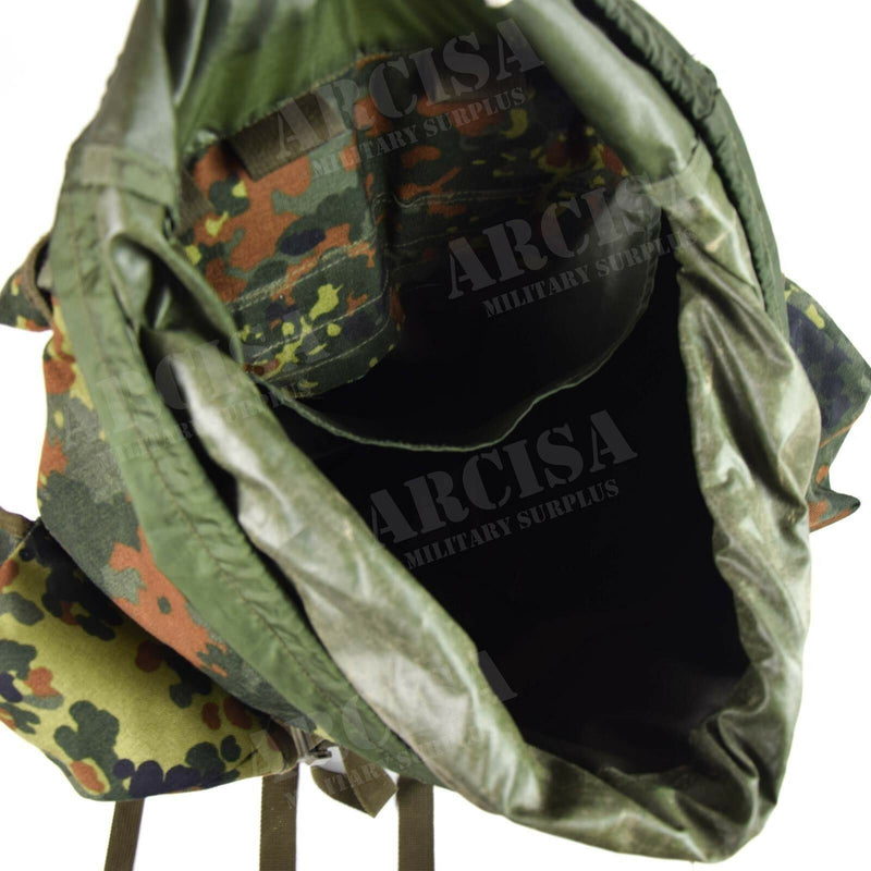 Original tysk militär taktisk ryggsäck 65L Combat Rucksack Flecktarn Camo