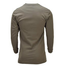 Original German Military Thermal Undershirt Breathable Long Sleeve Olive shown from back in a durable military surplus style