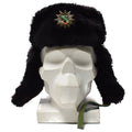 Original tysk polis varm vinterhatt kallt väder faux päls ushanka märke nytt