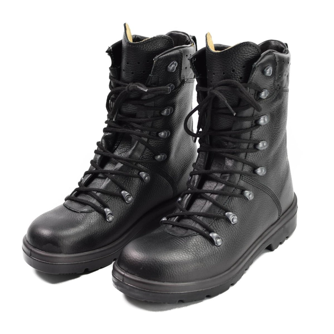 Original Tyskland arméstövlar svart läderfält bdu -strid bw militär fråga ny