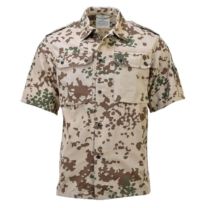 Original tysk armé BW fältskjorta Tropentarn kamouflage kortärmad blus - GoMilitar