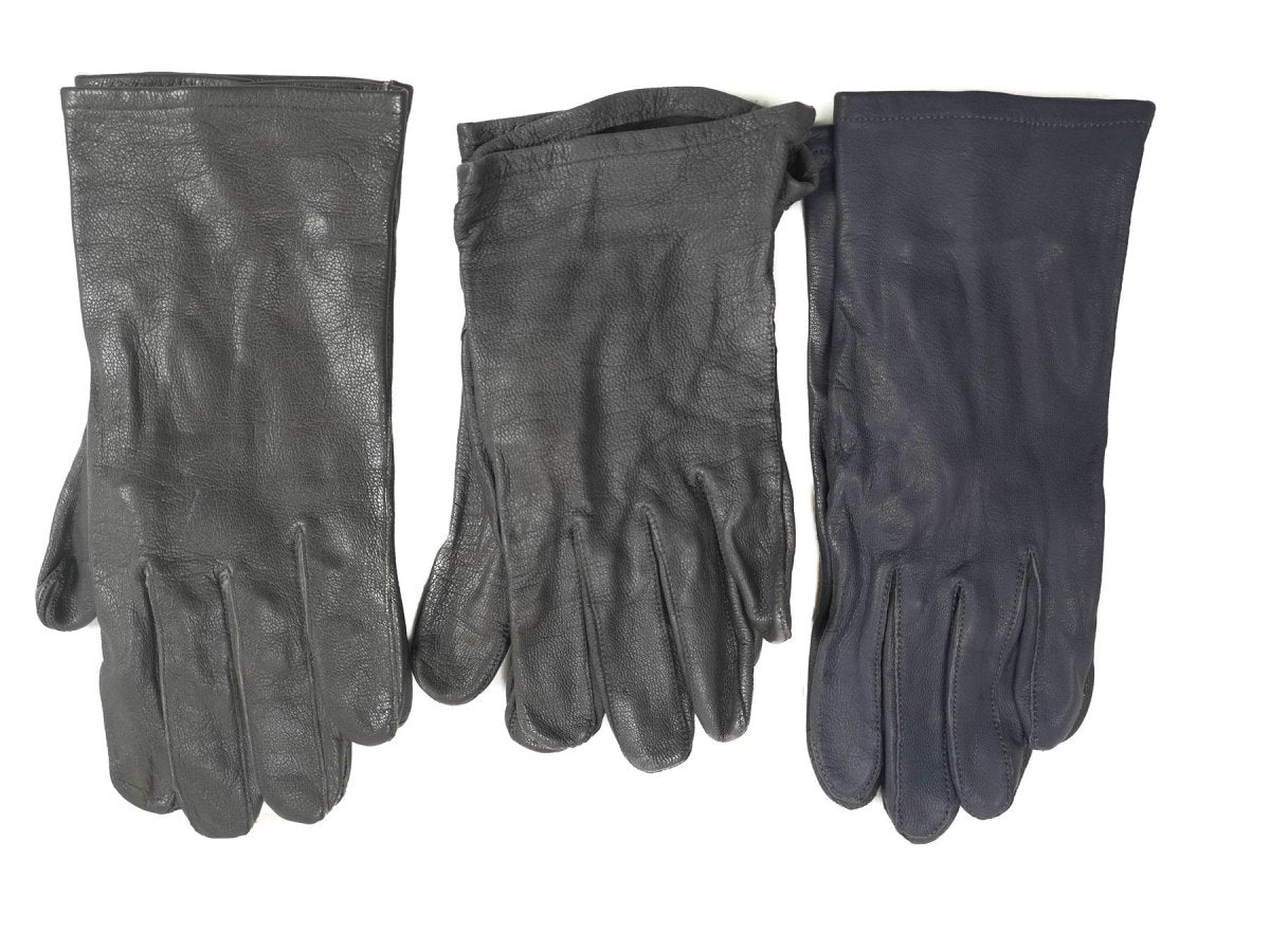 Original Tyskland Army Leather Gloves Grey Tactical Military Surplus Issue