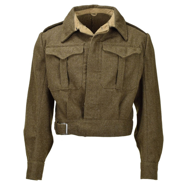 Original grekisk armé Eisenhower Ike jacka oliv ull vintage fält militär - GoMilitar