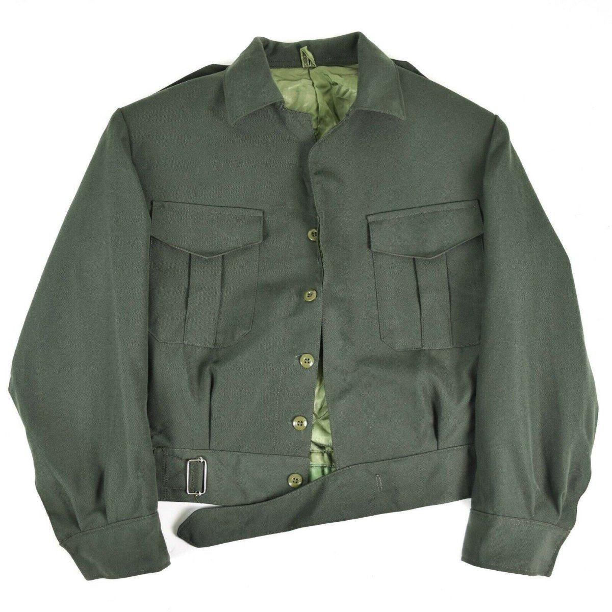 Original Greek Army Field Ike Jacket Gabardine Wool Blaze Grekland Militär Ny