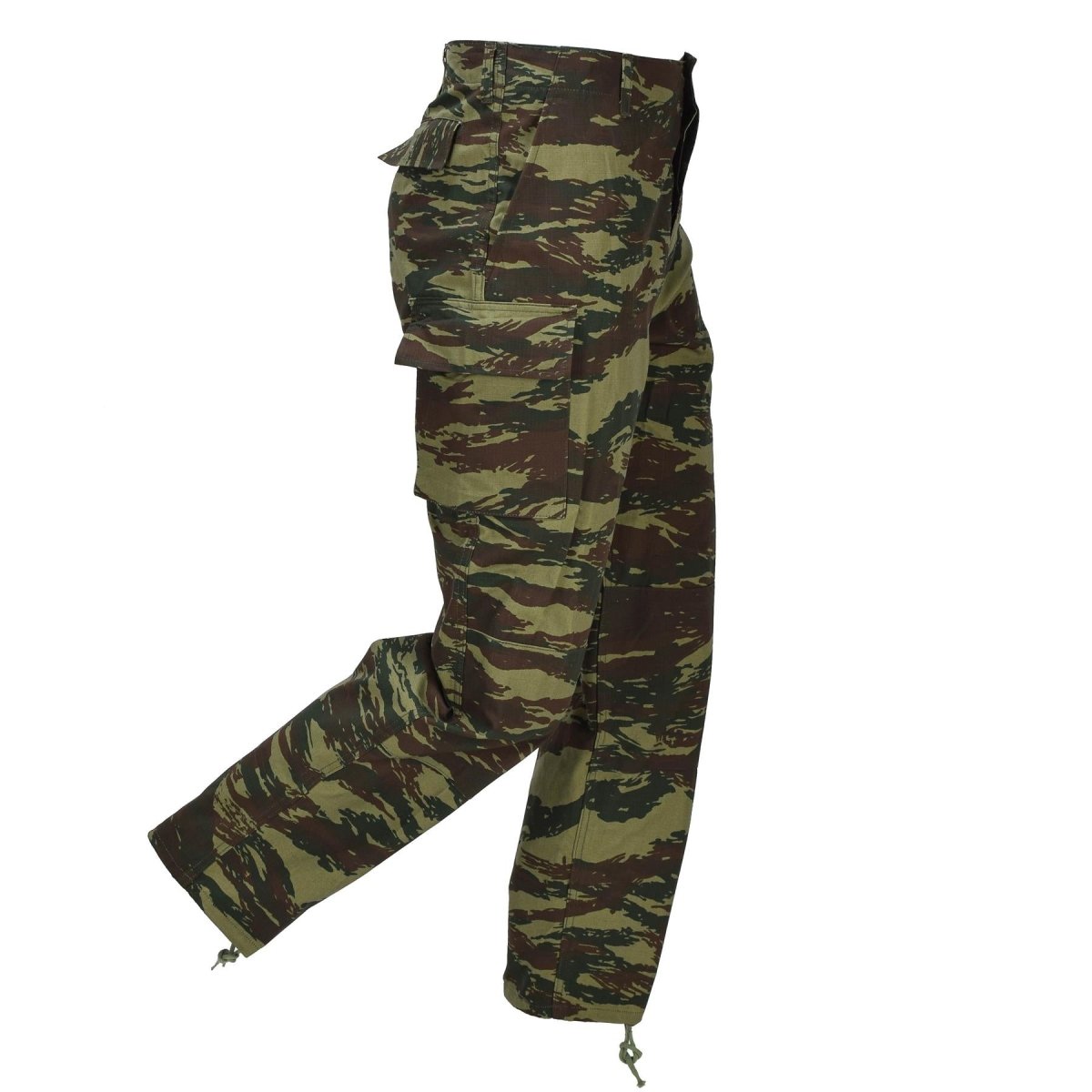 Original grekisk militär BDU Field Pants Cargo Pockets Lizard Camouflage