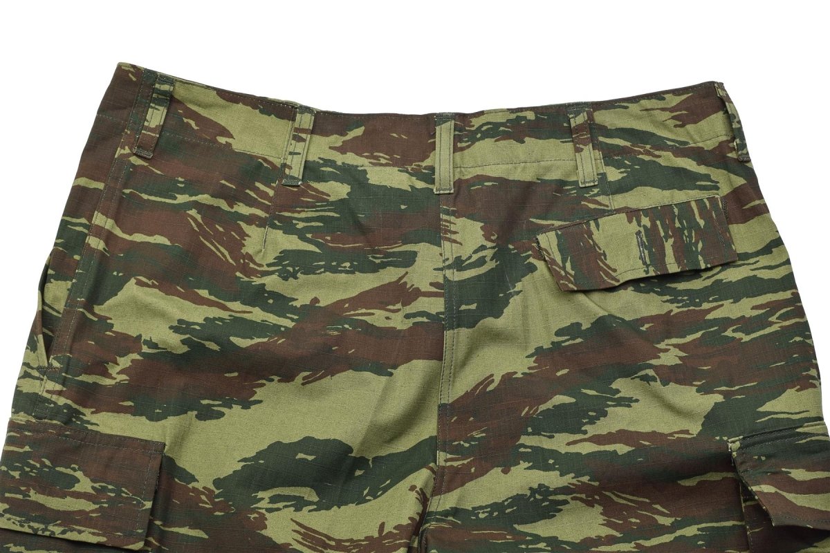 Original grekisk militär BDU Field Pants Cargo Pockets Lizard Camouflage