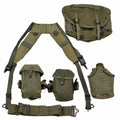 Original grekisk militär M56 Style 7-delad lastbärande vävsats Oliv