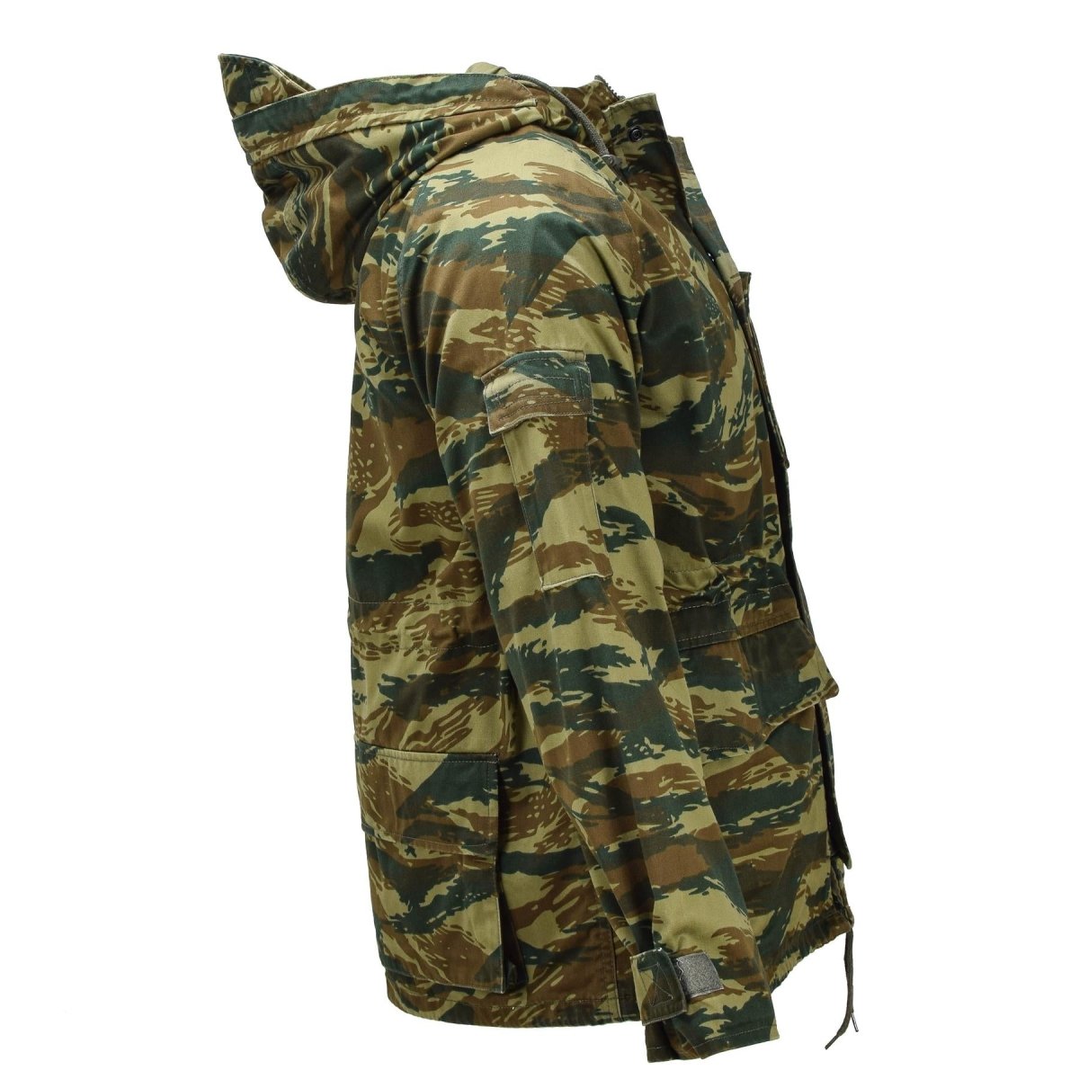 Original grekisk militär M65 Field Parka Liner Hood Army Jacka Lizard Camo