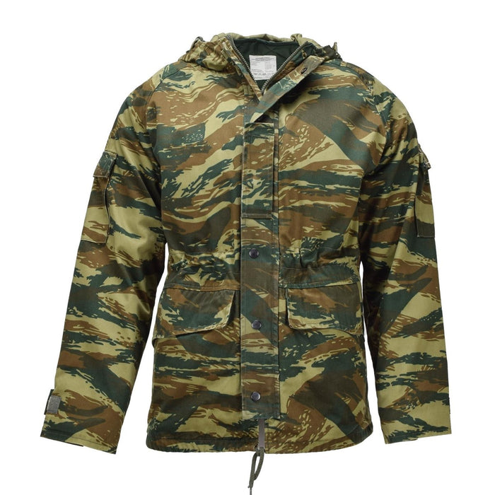 Original Greek Military M65 Field Parka Liner Hood Army Jacka Lizard Camo - GoMilitar