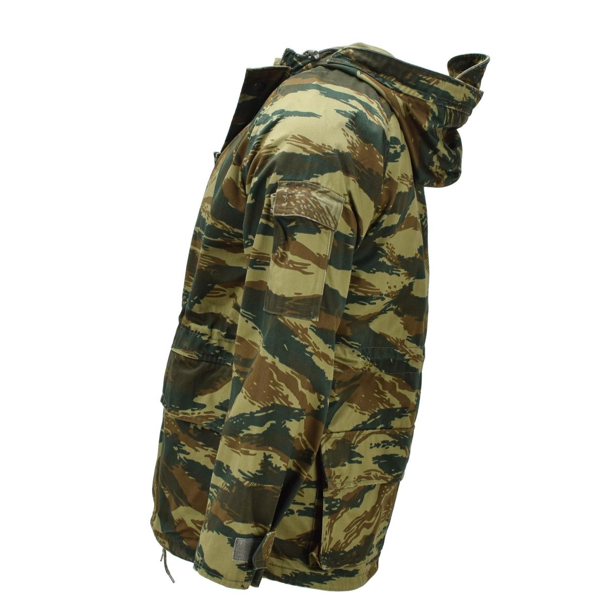 Original grekisk militär M65 Field Parka Liner Hood Army Jacka Lizard Camo