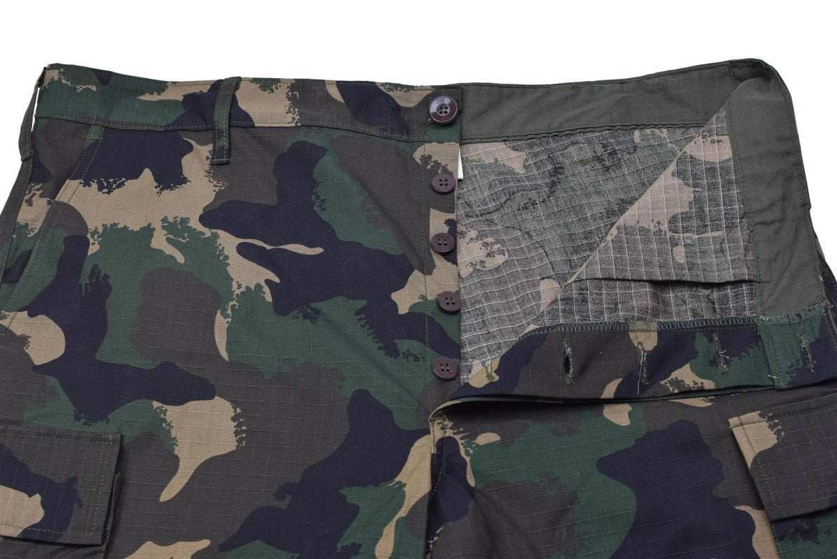 Original ungerska militära sommarfältbyxor M1990 Woodland Camo Ripstop New