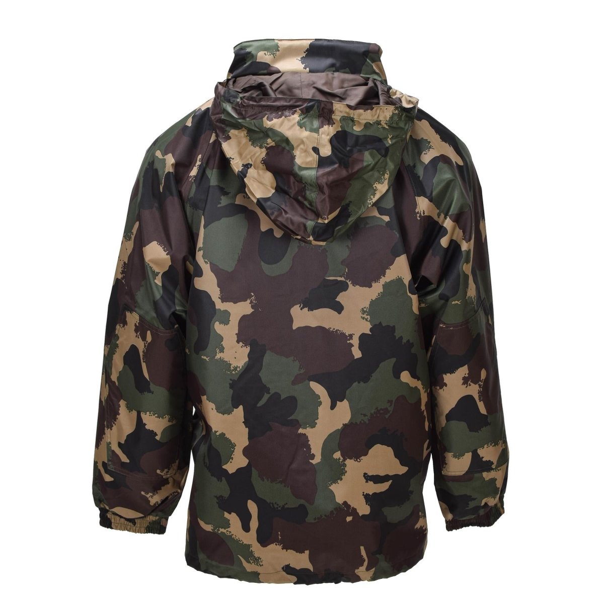 Original Ungersk Militär Vattentät Jacka Roll Up Hood Button Flap M93 Camo