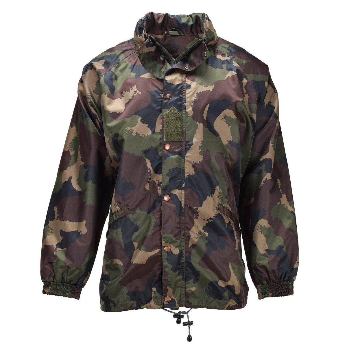 Original Ungersk Militär Vattentät Jacka Roll Up Hood Button Flap M93 Camo