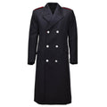 Original italiensk armé carabinieri ullkappa dubbelknäppt uniform svart