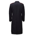 Original italiensk armé carabinieri ullkappa dubbelknäppt uniform svart