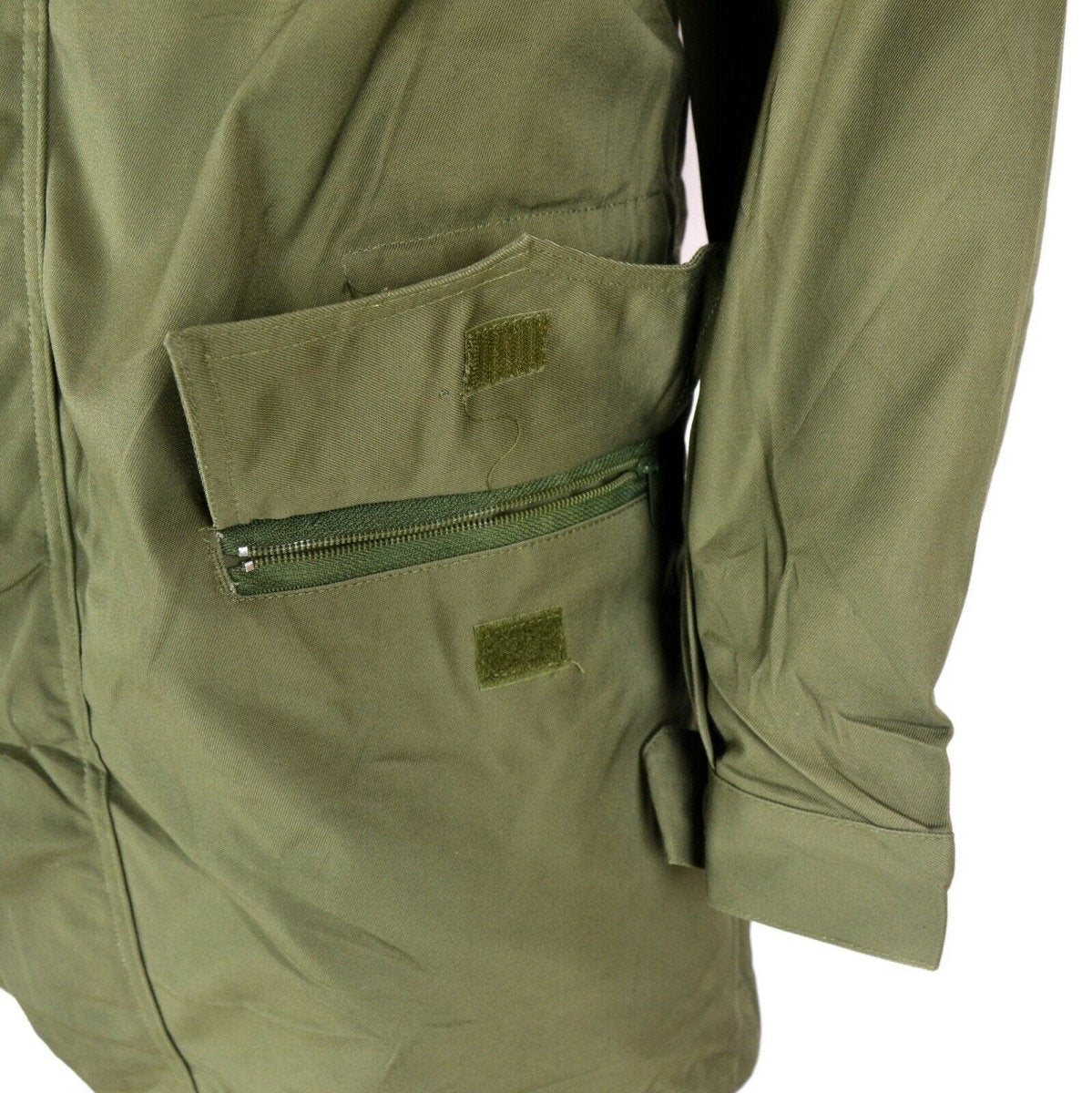 Original italiensk armé olivgrön parka militärjacka bdu överskottsfråga kappa