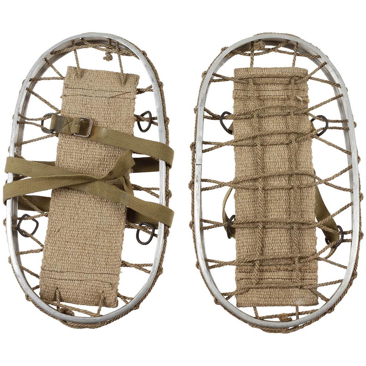 Original italienska armén snöskor militära aluminium ram band vinter