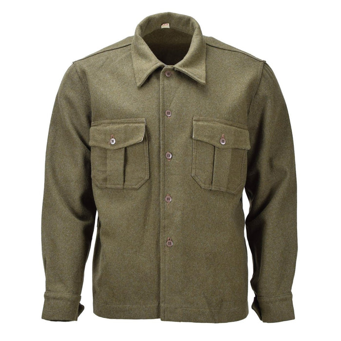 Original italiensk formell jacka olivull uniform vintage justerbara muddar - GoMilitar