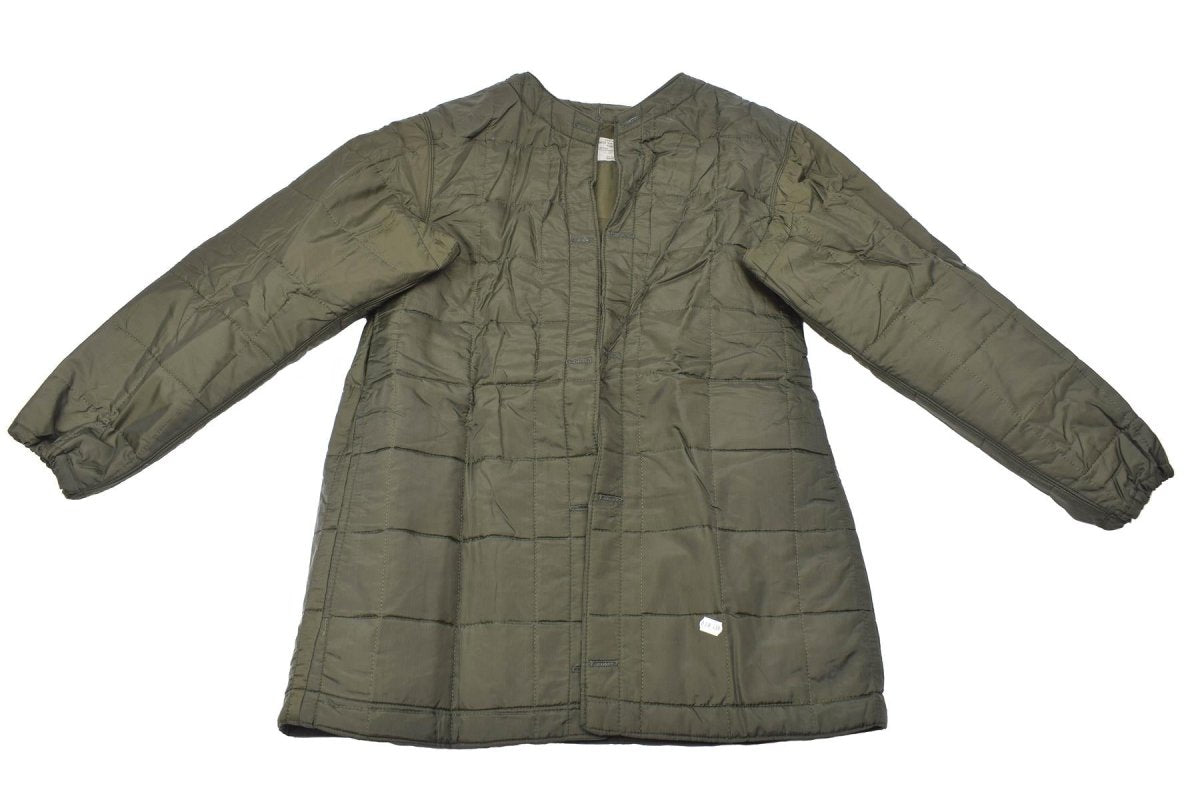 Original italienska militära luftstyrkor Rainjacka huva fodrad oliv regnrock ny