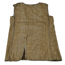 Original Italian military brown liner vest quilt faux fur vintage warm khaki - GoMilitar