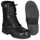 Original Italian Military Combat Shoes Lightweight Leather Winter Black - GoMilitar