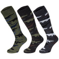 Original italiensk militär Esercito vinterstrumpor långa hög 3-pack kamouflage
