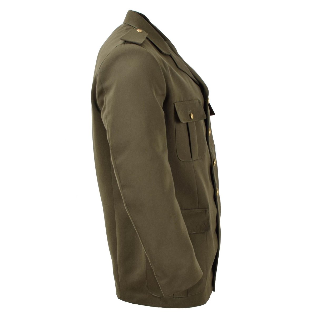Original italiensk militär formell jacka verde parade klänning vintage brun