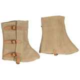 Original italienska militärdamasker Canvas Läderinsatser Army Surplus Khaki