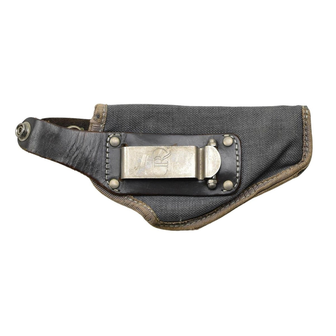 Original italiensk militär pistolhölster Nylon tryckknappstängning grå